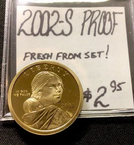 2002 S Sacagawea Dollar Proof! Fresh From Set! ENN Coins - Picture 1 of 3