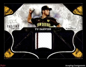 2025 Topps Tier One Purple Foil Yu Darvish GAME-USED JERSEY PADRES 042/149 - Picture 1 of 2