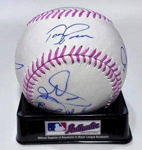 TERRY FRANCONA + 6 Indians Signed Rawlings Breast Cancer Baseball ALA F11884 - Picture 1 of 1