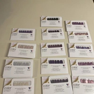 Лот из 30 упаковок новый цвет улицы лак для ногтей полоски блестящий отлива печати фиолетовый - Изображение 1 из 4