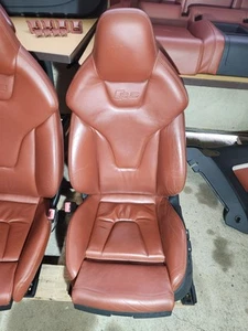 2008-2012 AUDI S5 Complete Seats & INTERIOR MUSTANG BROWN RUST ORANGE CINNAMON  - Picture 1 of 21