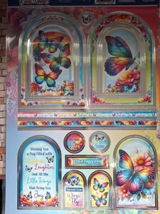 Hunkydory Schöne Schmetterlinge verbreiten Glück Karten Topper Set - Bild 1 von 1