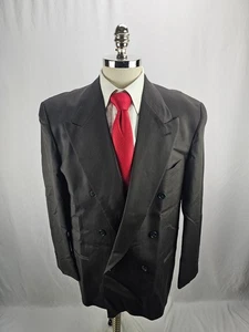Mani Men's Green Double Breasted Wool Blazer Jacket 44R - Picture 1 of 8