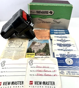 Vintage 3D Sawyer's View-Master Stereo Set Working Light Attachment Box & Reels - Picture 1 of 16