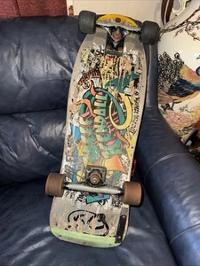 OG Vintage 80s Santa Cruz Jeff Kendall Graffiti Skateboard Gull Wing Bullet RARE - Bild 1 von 11
