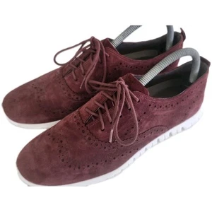 Cole Haan Zerogrand rot weinrot Wildleder Oxford Budapester Sneakers Größe 9B Damen - Bild 1 von 6