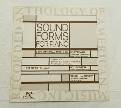 LP, Robert Miller – Sound Forms For Piano, John Cage, etc, New World Records, NM - Image 1 of 3