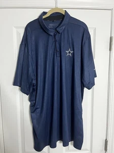 Polo ligero de golf Nike usado de los Dallas Cowboys. Azul. XXL - Imagen 1 de 5