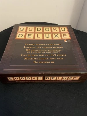 Deluxe Wooden Sudoku Board Game Set – Complete w/ Puzzles 10x10 - Image 1 of 4