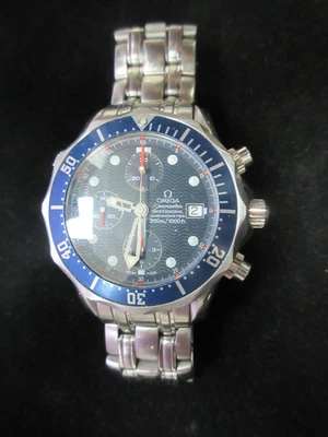 Reloj cronógrafo profesional Omega Seamaster para hombre - esfera azul y bisel 2599,80 Foto 1 de 4
