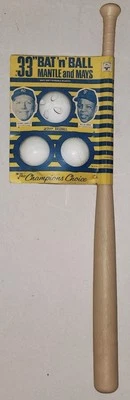 Bate y pelotas 1969 Transograma Mickey Mantle Willie Mays paquete original sin abrir  Foto 1 de 4