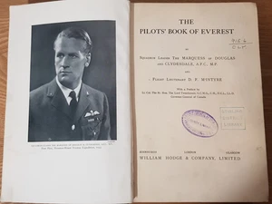 1936 THE PILOTS BOOK OF EVEREST BY MARQUESS OF DOUGLAS & MCINTYRE AVIATION @ - Picture 1 of 21