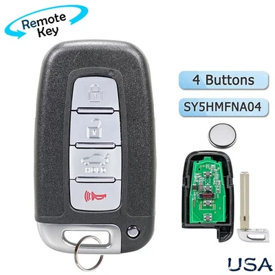 Chaveiro de carro controle remoto inteligente Hyundai Sonata 2011 2012 2013 2014 SY5HMFNA04 - Imagem 1 de 4