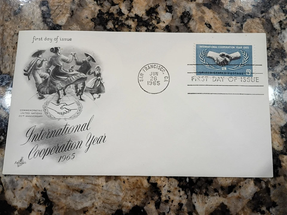 International Cooperation Year #1266- 1965- FDC Artcraft - Image 1 of 1