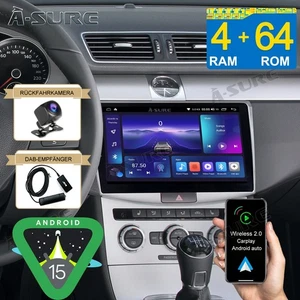 DAB+ 4+64G Android 15 Autoradio GPS Navi Kam für VW Passat B7 CC Diesel Saloon - Bild 1 von 15