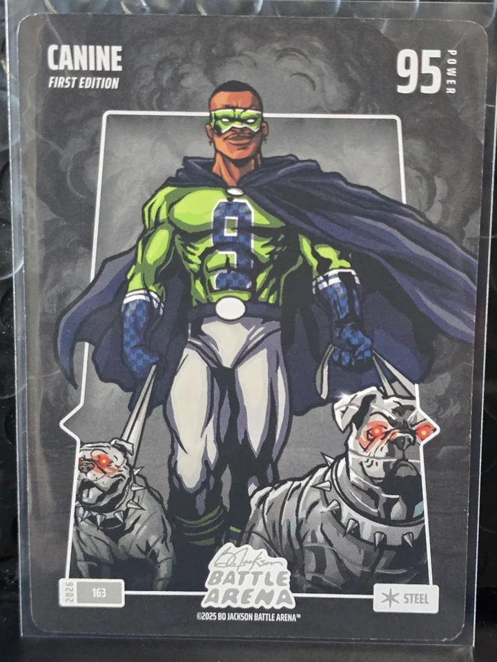 2026 Bo Jackson Battle Arena Canine  #163 Kenneth Walker Steel First Edition  - Image 1 of 1