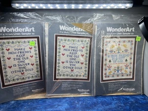 Wonderart Kreuzstich-Set 1802 "Ein wahrer Freund ist ein Geschenk Gottes" 3 Stück - Bild 1 von 7
