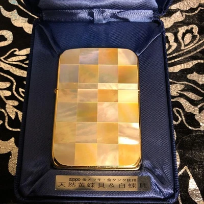Zippo Gold Plated Tank Collectible with Pearl Inlay Gebraucht - Bild 1 von 3