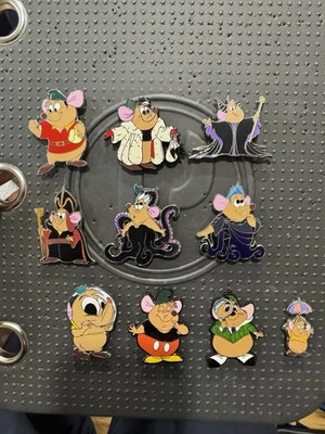 Rare Disney Cinderella’s Gus Gus 10 Pin Fantasy Lot - Image 1 of 4