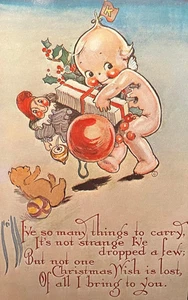 Ich habe so viele Dinge zu tragen, Weihnachtsgedicht Postkarte - Bild 1 von 3