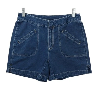 Liz Claiborne Lizwear Shorts Mid Rise Pockets Blue Denim Womens 8P - Image 1 of 4