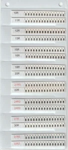 [640 piezas] KIT RESISTENCIA 1206 SMD 10R-91R 32 VALORES x 20 piezas - Imagen 1 de 2
