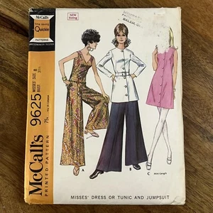 Vintage 60er McCalls Muster 9625 Mod Kleid Tunika Hose Overall Miss Größe 8 - Bild 1 von 2