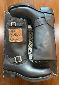 Grinders Rebel Engineer Biker Boots in Black Leather, Size 9US/8UK/42 Euro - Picture 1 of 6