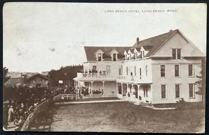Long Beach Hotel, Long Beach, Washington (1910s) Vtg RPPC Postcard - Picture 1 of 2
