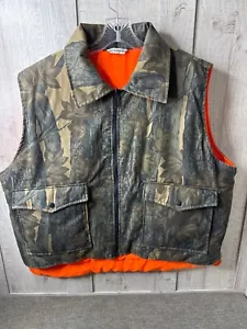 Winchester Camo & Blaze Orange Reversible Hunting Vest Mens Adult XL - Picture 1 of 5