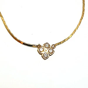 Anhänger 9 kt Gelbgold Diamant besetzt mit Kobra Kette integriert in Geschenkbox - Bild 1 von 1