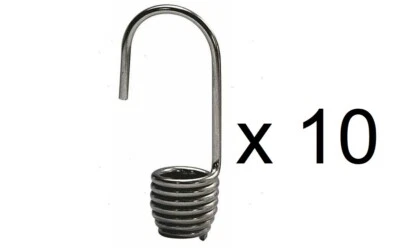 Gancio Ganci Per Fune Corda Portapacchi Elastica In Acciaio zincato 10 Pezzi - Immagine 1 di 4