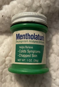 Vintage Collectible MENTHOLATUM OINTMENT 1oz With Some Menthol Left Prop Decor - Picture 1 of 6