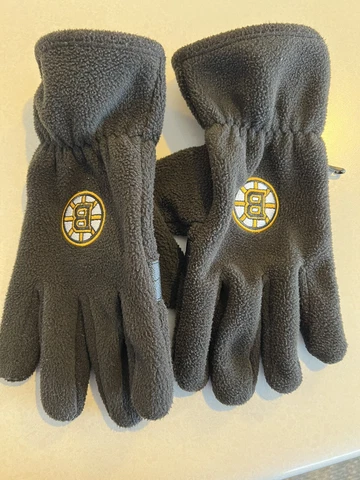Boston Bruins Adult Men’s Fleece Large Winter Gloves Cover