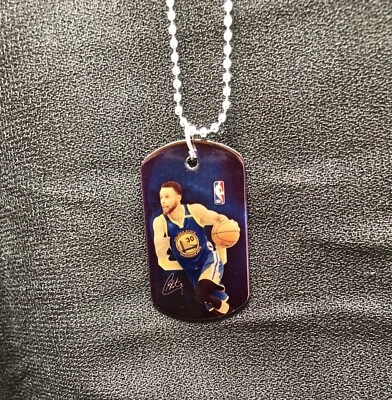 STEPHEN CURRY Necklace New Fashion Dog Tag (5x3cm) With 70cm Silver Chain - image 1 of 4
