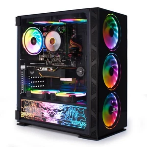 Gaming PC i5 FAST Computer GT710 8GB RAM 1TB HDD Budget PC Tower Windows 10 WIFI - Picture 1 of 63