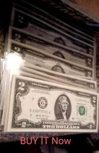 NEW Uncirculated Two Dollar Bills Series (23979701_ 23979800) $2 Notes - Picture 1 of 2