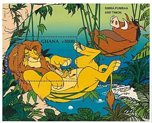 ๐ GHANA 1997 DISNEY HEROES / LION KING S/S MNH ANIMALS, PIG - Picture 1 of 1