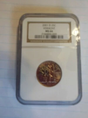 2001-D Vermont NGC MS-66 State Quarter Business Strike     Nice High Grade Coin - Image 1 of 2