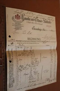 gran factura antigua fábrica de estuches Spahn ́sche Eisenberg Turingia 1913 - Imagen 1 de 2