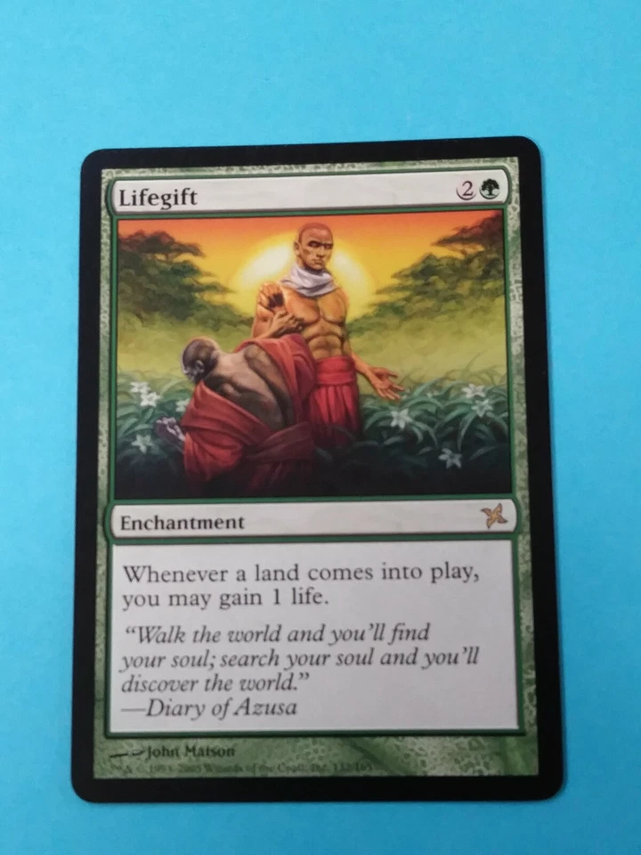 Magic The Gathering 1x LIFEGIFT - Green Rare MTG Betrayers Of Kamigawa NM - Image 1 of 1