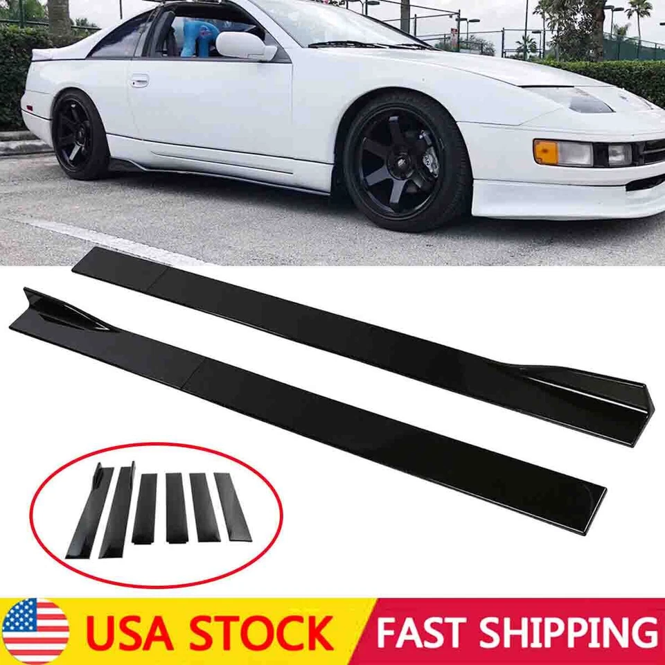 Gloss 78.7" Side Skirts Extension Rocker Panel Splitter Lip For Nissan 300zx z32 - Image 1 of 4