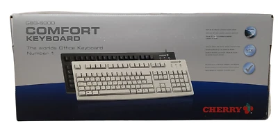 New Cherry G83-6000 NTK Technology QWERTY PS/2 Wired Keyboard G83-6105LPQGB-0 - Image 1 of 4