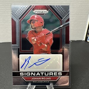 Johan Rojas 2023 Panini Prizm Auto Rookie Signed Philadelphia Phillies Card RC