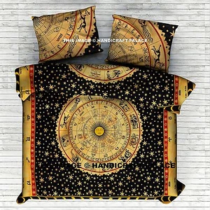 Zodiac Sign Duvet Doona Cover Indian Mandala Blanket Cover Hippie Bohemian Quilt - Picture 1 of 3
