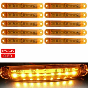 10pcs 9LED Sealed Side Marker Clearance Light 12V Car Truck Trailer Lorry - Picture 1 of 12