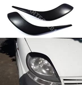 Se adapta a faros preelevadores Vauxhall Vivaro Renault Trafic cejas ABS PLÁSTICO - Imagen 1 de 2