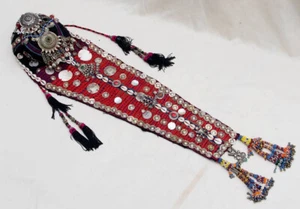 Antik afghan hochzeit Kopfschmuck Kohistan woman headdress hat cap Nuristan 18/7 - Picture 1 of 10