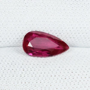 0.81 ct TOP GRADE  LUSTROUS - BEST PINK RED NATURAL RUBY Pear See Vdo 0526 VSM - Picture 1 of 2