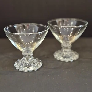 (2) VINTAGE ANKER HOCKING BERWICK BOOPIE NIEDRIGE SHERBET/CHAMPAGNER STIELE (#136) - Bild 1 von 6